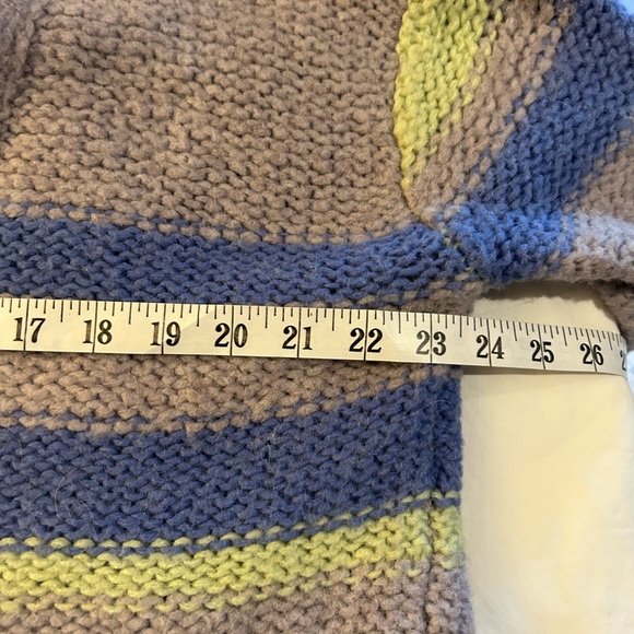 FREE PEOPLE Fine Time Sweater Cardigan‎ Wool Blend Striped M - Picture 9 of 11